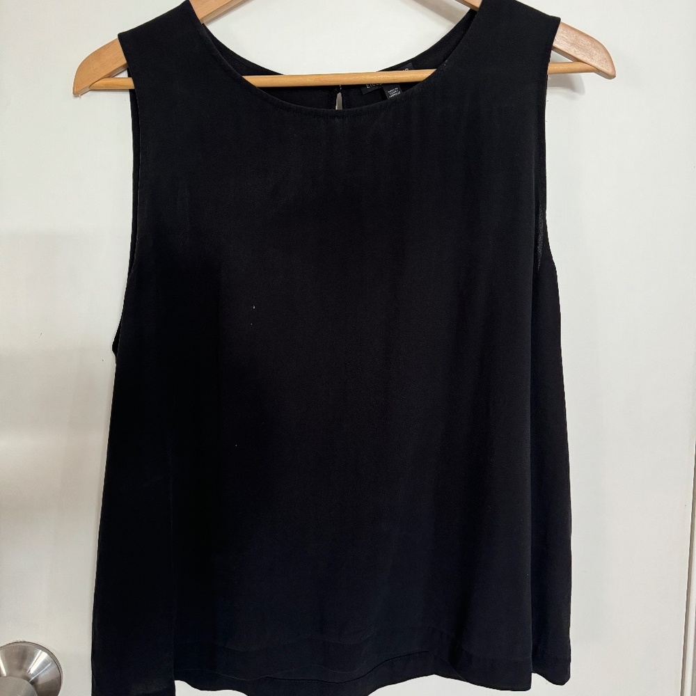 Eileen Fisher Silk Ballet Neck Shell sz L